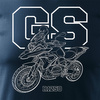 Tričko s motorkou BMW GS 1250 ADVENTURE pánské tmavě modré REGULAR