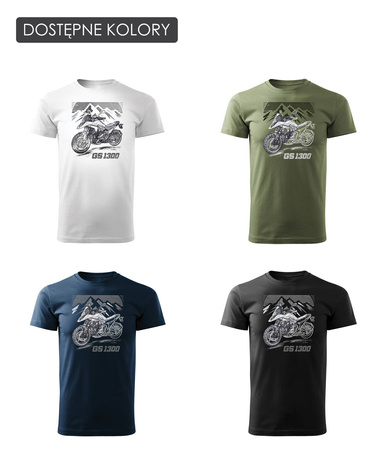 Motorka tričko BMW GS R 1300 sběratelské pánské bílé REGULAR