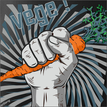 Vege pánské veganské tričko černé REGULAR