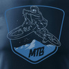 MTB Tričko pro sjezd na horském kole pánské tmavě modré REGULAR