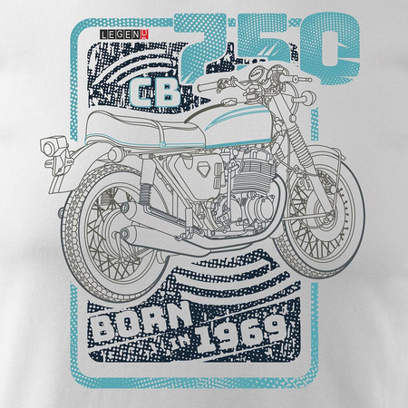 Honda CB 750 pánské tričko na motorku bílé REGULAR