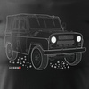 Tričko s autem UAZ 469 452 auto PRL 4x4 pánské černé REGULAR