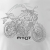 Yamaha MT-07 pánské tričko s motorkou bílá REGULAR