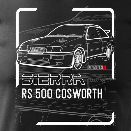 Ford Sierra RS 500 cosworth pánské tričko černé