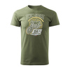 Tričko s motorkou Jawa 350 TR Jawa PRL legends pánské khaki REGULAR
