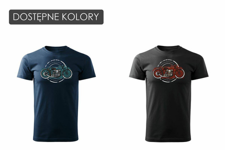 Dárkové tričko pro motorkáře oldtimer cafe racer pánské černé REGULAR