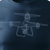 Tričko DJI s kvadrokoptérou pánské tmavě modré REGULAR