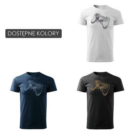 Tričko s herní podložkou gamer gaming pad ps 5 pánské tmavě modré REGULAR