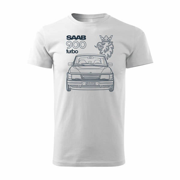 SAAB 900 Turbo saab krokodýl auto tričko pánské bílé