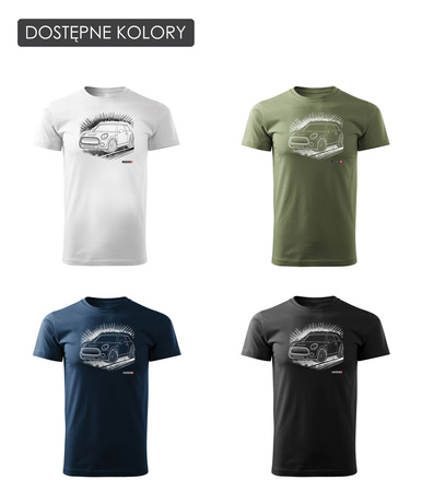 Mini Morris Mini Cooper sběratelské tričko pánské bílé REGULAR