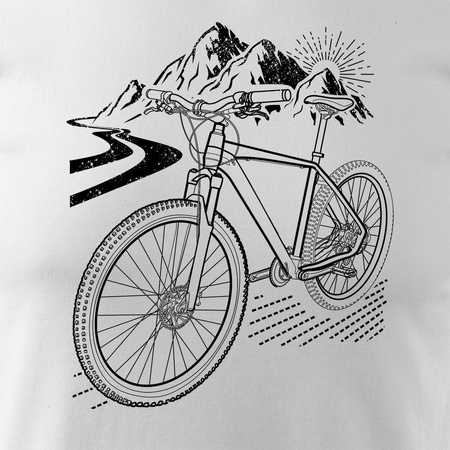 MTB Mountain Bike Pánské tričko na horské kolo bílé REGULAR