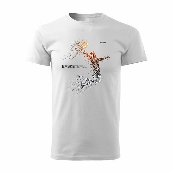 Pánské basketbalové tričko bílé REGULAR