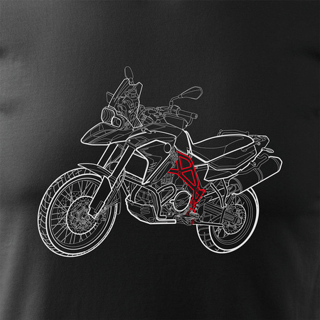 BMW GS 800 ADVENTURE pánské tričko na motorku černé REGULAR