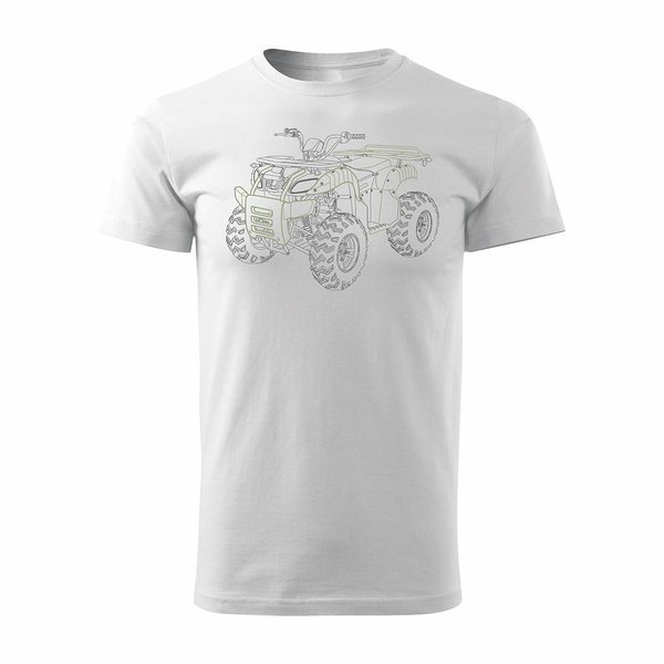 Quad ATV Off Road Cross on Quad ATV Tričko pro muže bílé REGULAR