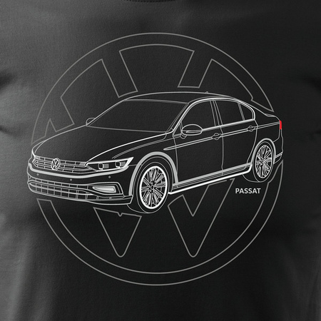 Pánské tričko VW Passat černé REGULAR