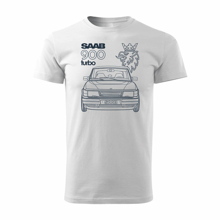 SAAB 900 Turbo saab krokodýl auto tričko pánské bílé