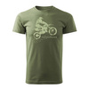 Pánské motokrosové tričko khaki REGULAR
