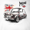 Mini Morris Mini Cooper sběratelské tričko pánské bílé REGULAR