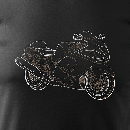 Suzuki Hayabusa pánské tričko na motorku černé REGULAR