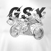 Suzuki GSX 1000 GT pánské tričko na motorku bílé REGULAR