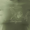 Tričko DJI s kvadrokoptérou pro drony pánské khaki REGULAR