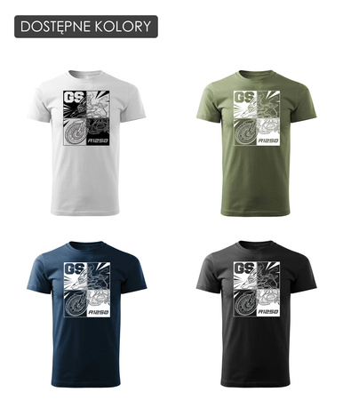 BMW GS 1250 ADVENTURE pánské tričko na motorku modré REGULAR