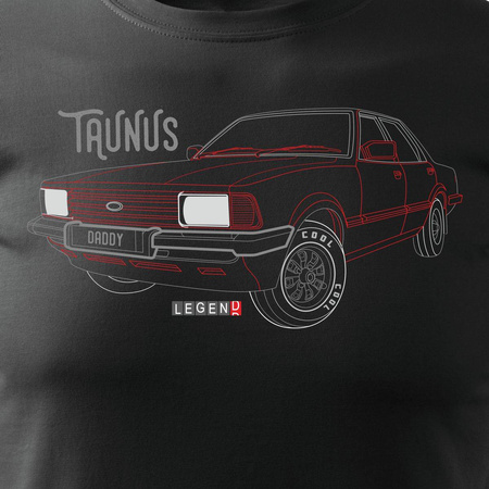 FORD TAUNUS pánské tričko s motivem auta černé REGULAR