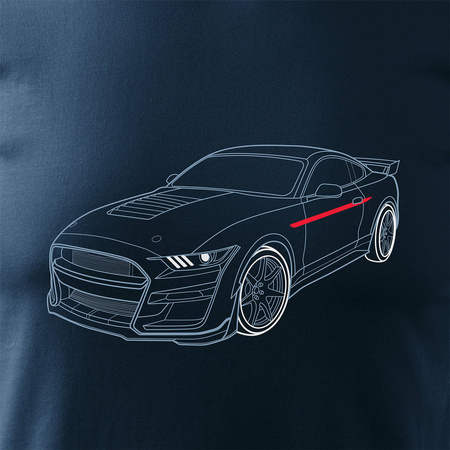 Ford Mustang automobilové tričko Ford Mustang Shelby GT F35 pánské tmavě modré REGULAR