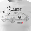 Porsche Carrera 911 pánské bílé tričko REGULAR