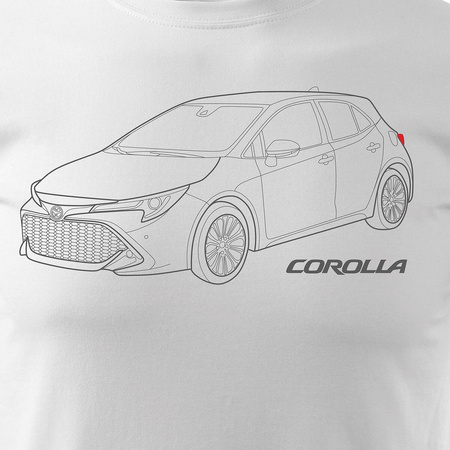 Toyota Corolla pánské tričko s motivem auta bílé REGULAR