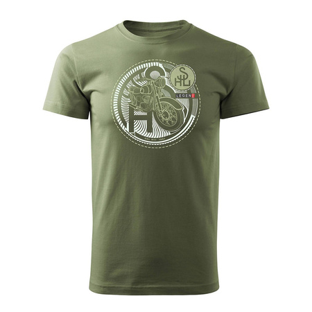 SHL M04 M11 M17 pánské khaki tričko REGULAR na motorku na motorce