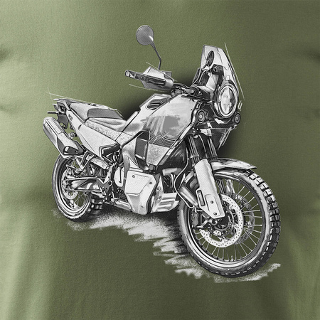 Husqvarna Norden 901 pánské khaki tričko REGULAR na motorku