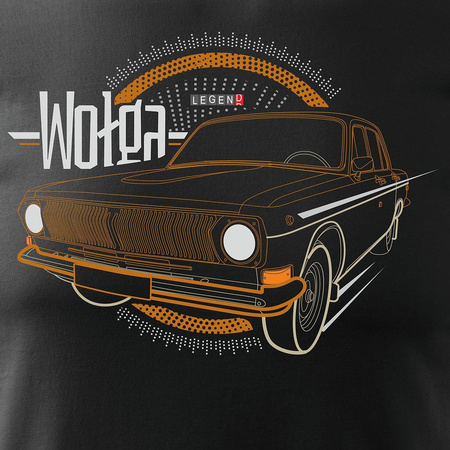 Tričko s Volga Volga Gaz auto komunistická legenda pánské černé REGULAR