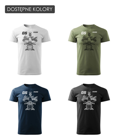 Tričko s motorkou BMW GS 1250 ADVENTURE pánské tmavě modré REGULAR