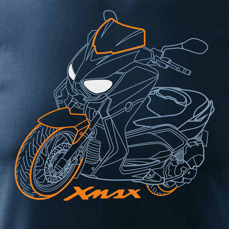 Yamaha XMax pánské námořnicky modré tričko REGULAR pro skútry