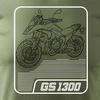Motorka tričko BMW GS R 1300 sběratelské pánské khaki REGULAR