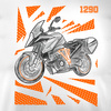 KTM 1290 Super Duke GT pánské tričko na motorku bílé REGULAR