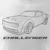Dodge Challenger SRT pánské tričko s autem bílé REGULAR