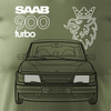 SAAB 900 Turbo saab krokodýl auto tričko pánské khaki