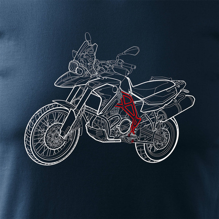 Tričko s motorkou BMW GS 800 ADVENTURE pánské tmavě modré REGULAR