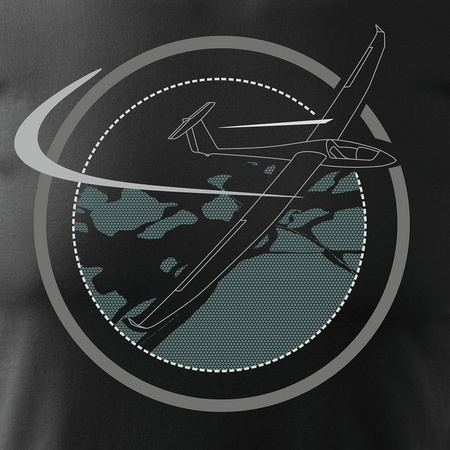 Pánské tričko pro piloty kluzáků černé REGULAR