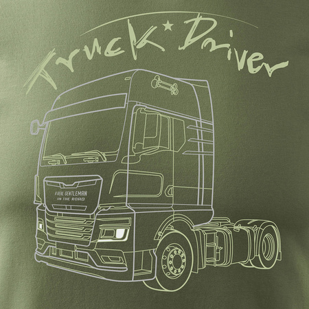 Tričko Iveco pro řidiče kamionu TIR pánské khaki REGULAR