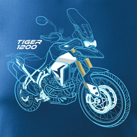 Triumph Tiger 1200 pánské modré tričko REGULAR motorka motorka