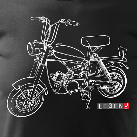 Pánské tričko na motorce černé REGULAR