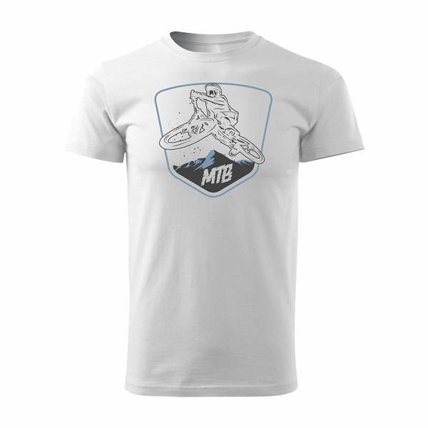 MTB Tričko pro sjezd na horském kole pánské bílé REGULAR