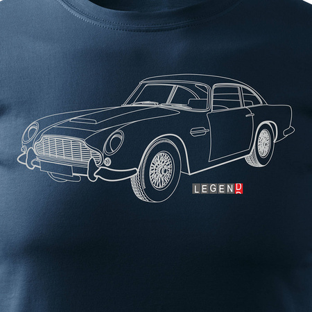 Tričko Aston Martin DB5 super-agent car pánské tmavě modré REGULAR