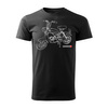 Pánské tričko na motorce černé REGULAR