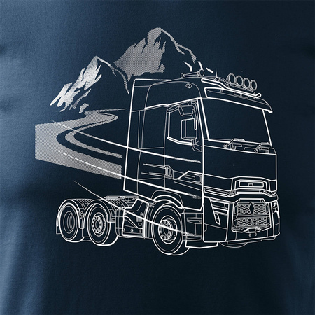 Renault T Evolution truck tričko dárek pro řidiče kamionu TIR pánské tmavě modré
