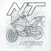 Honda NT 1100 pánské tričko na motorku bílé REGULAR