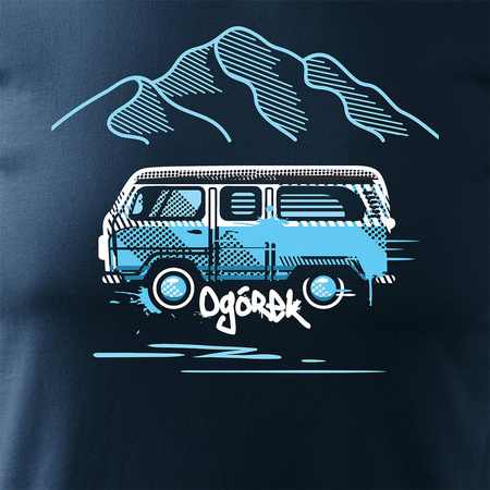 VW T1 cucumber car tričko pánské tmavě modré REGULAR